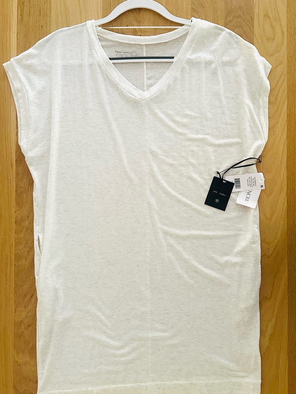 NWT Canadian Women owned brand, Oversized V-Neck Lounge Dress in heathered oat